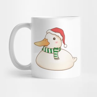 Christmas Duck in Santa Hat Mug